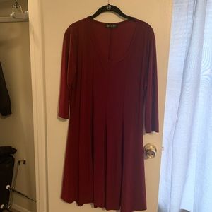 Tiffany and Grey Maroon A-line Dress 1X